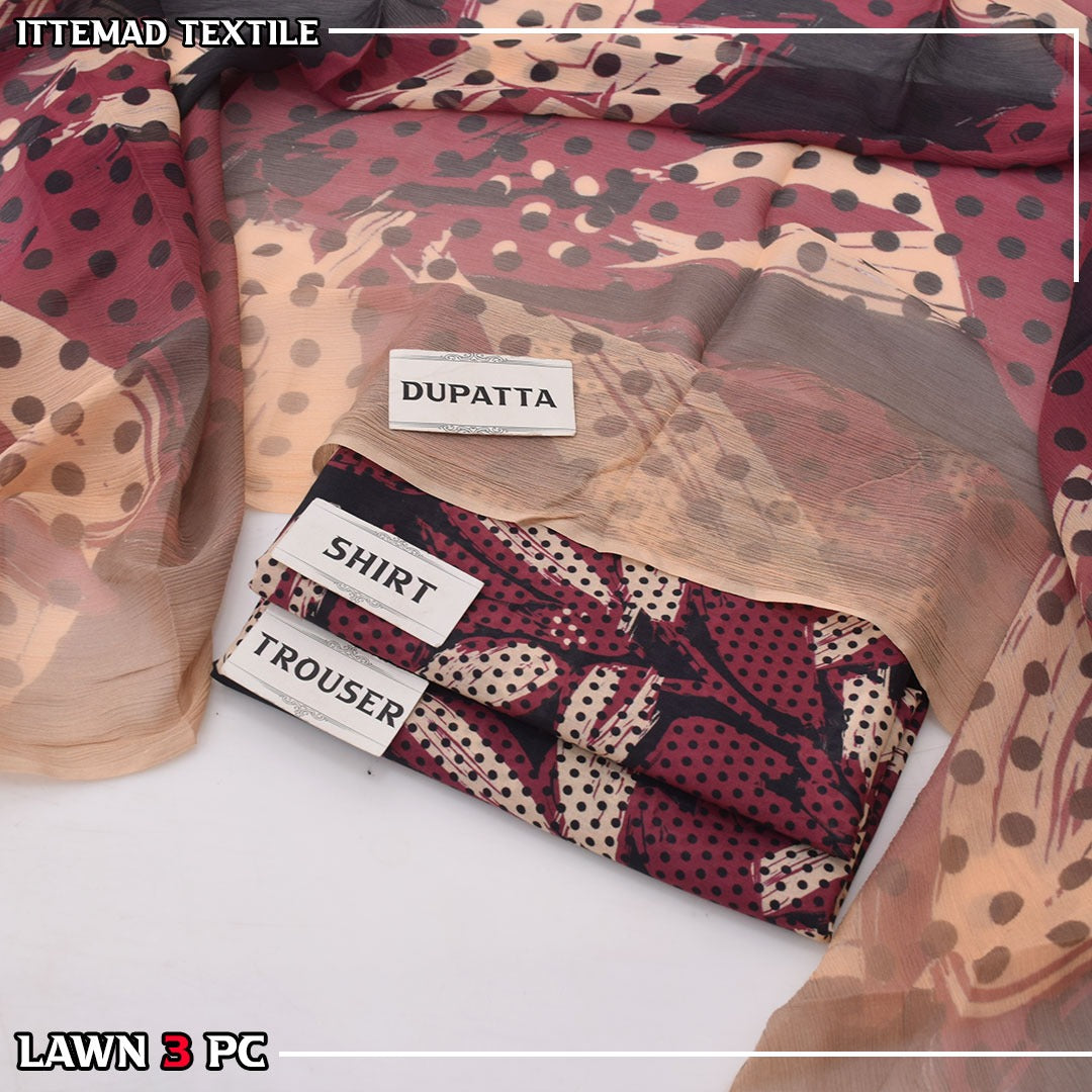 ITTIMAD TEXTILE VOL-2 – ALL-OVER SUIT WITH PURE BHAMPAR DUPATTA