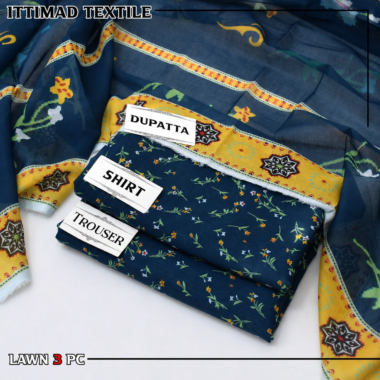 ITTIMAD TEXTILE VOL-4 Allover Suit with Soft Voil Lawn Dupatta