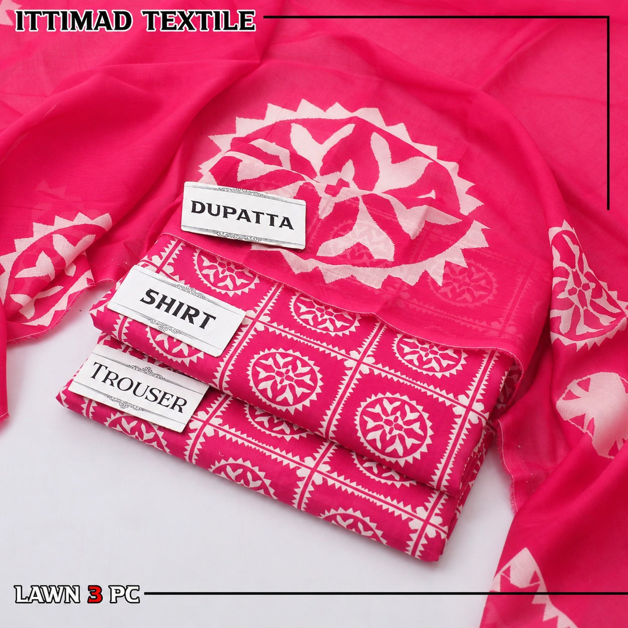 ITTIMAD TEXTILE VOL-4 Allover Suit with Soft Voil Lawn Dupatta