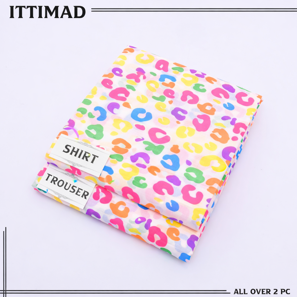 Ittemad Textile Vol 1 Allover Printed Lawn 2PC Suit