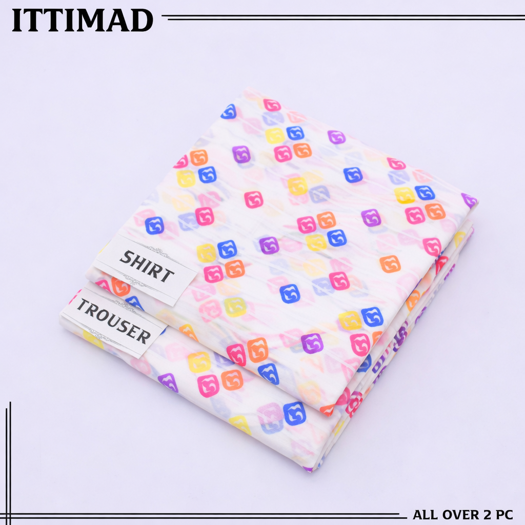 Ittemad Textile Vol 1 Allover Printed Lawn 2PC Suit