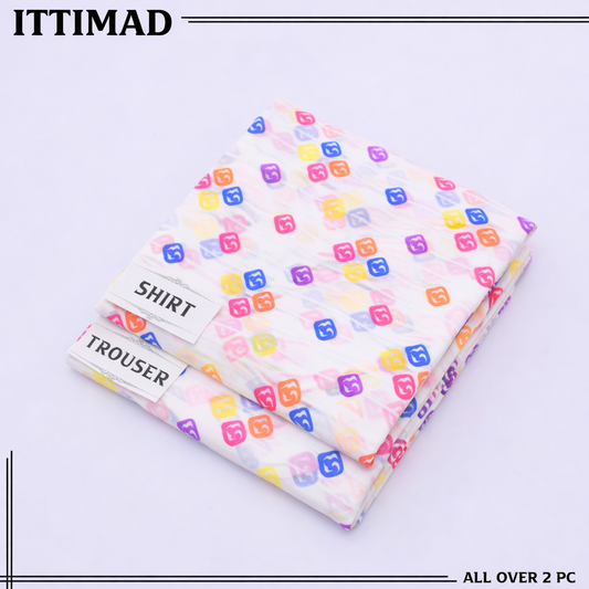 Ittemad Textile Vol 1 Allover Printed Lawn 2PC Suit