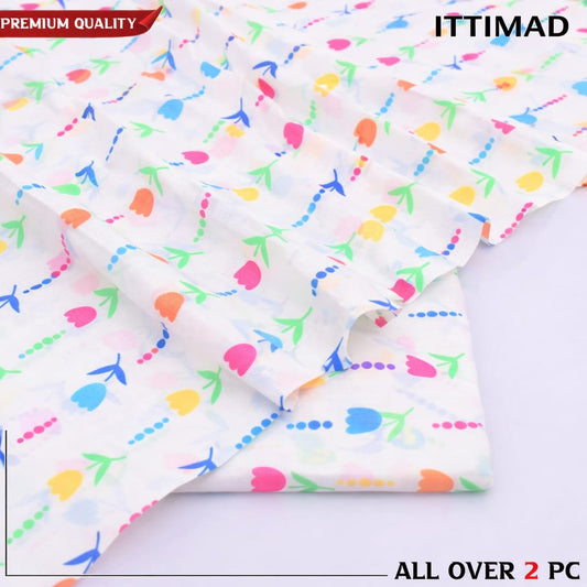 Ittemad Textile Vol 1 Allover Printed Lawn 2PC Suit