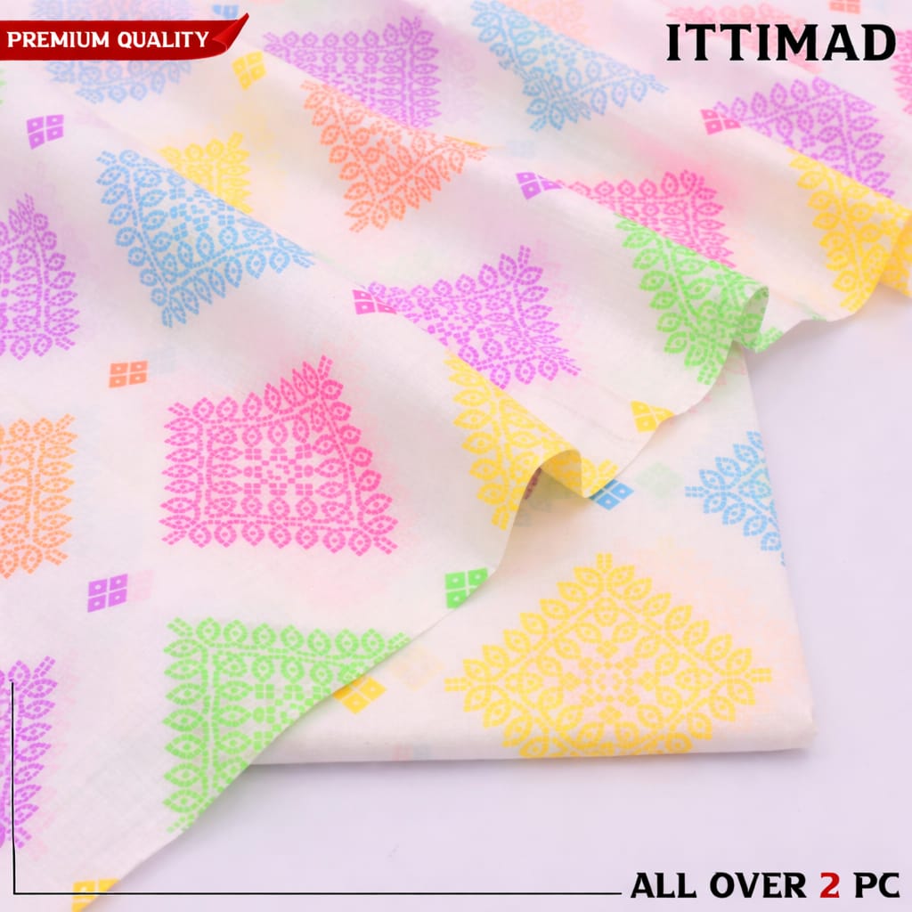 Ittemad Textile Vol 1 Allover Printed Lawn 2PC Suit