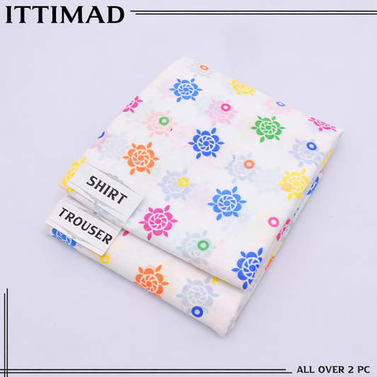 Ittemad Textile Vol 1 Allover Printed Lawn 2PC Suit