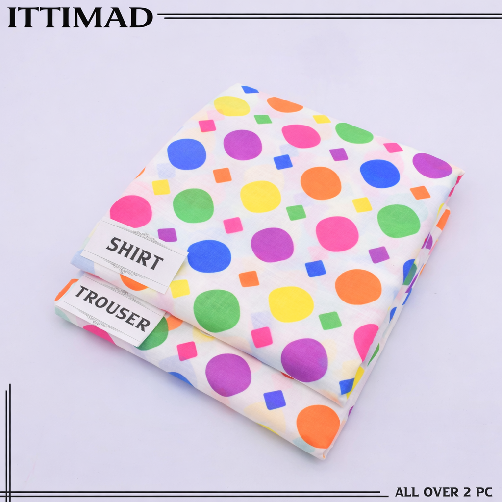 Ittemad Textile Vol 1 Allover Printed Lawn 2PC Suit