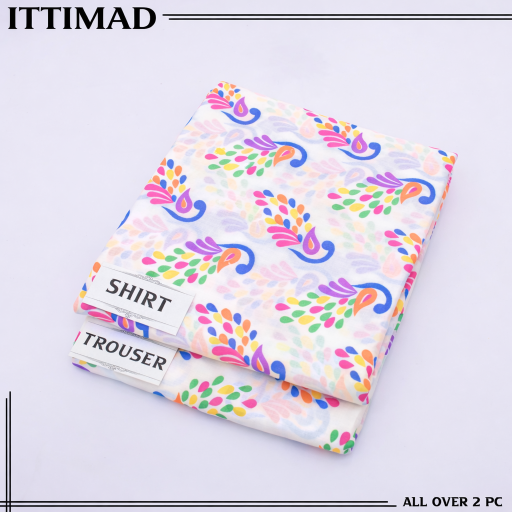 Ittemad Textile Vol 1 Allover Printed Lawn 2PC Suit