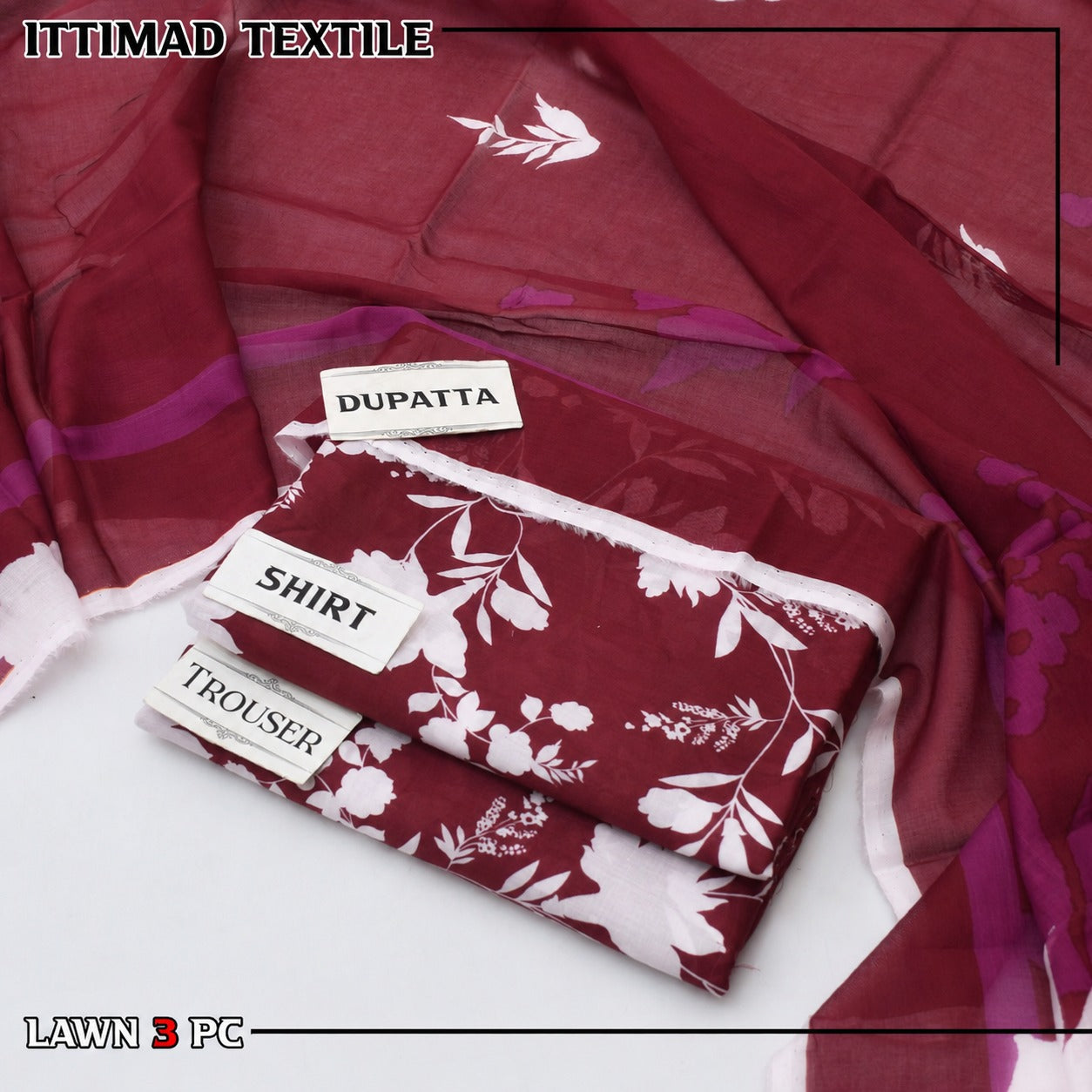 ITTIMAD TEXTILE VOL-4 Allover Suit with Soft Voil Lawn Dupatta