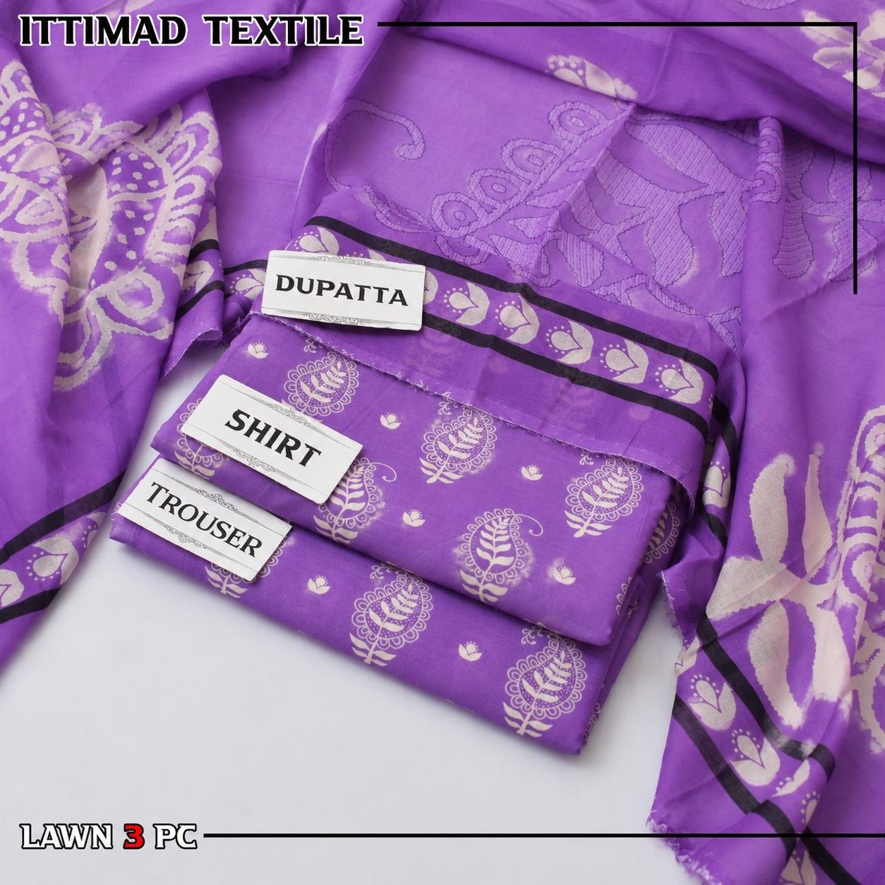 ITTIMAD TEXTILE VOL-4 Allover Suit with Soft Voil Lawn Dupatta